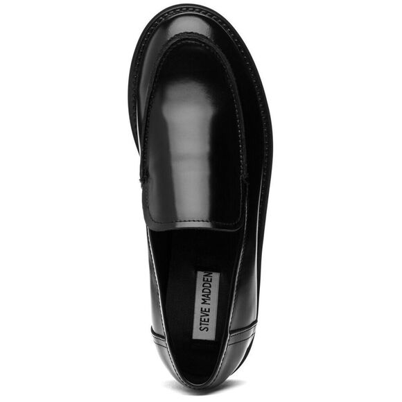 Steve Madden Larusso Loafer Women 8.5 Black Patent Leather Slip On Shoes ZPO2895 - Picture 11 of 12